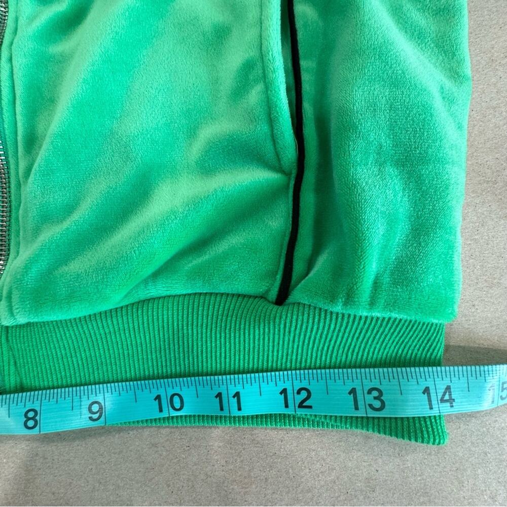 Y2K 1999 Velour Crop Refuge Athletics Jersey Zipper Jacket Small - Picture 12 of 13